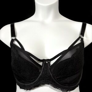 Charade, Black Underwire Bra, Size 36H 🫦